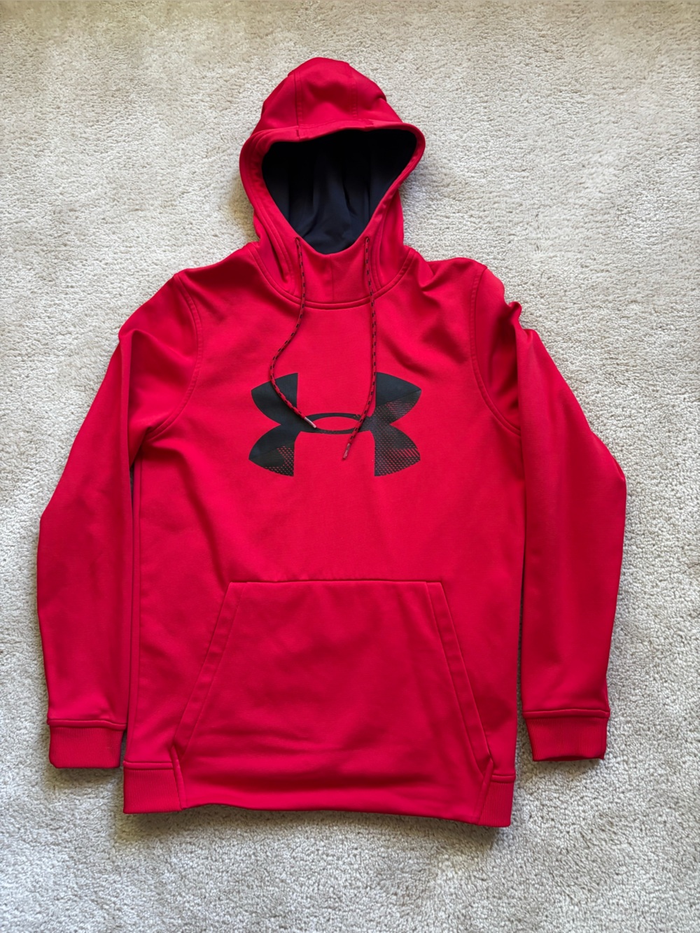 Under Armour Red Hoodie with Black Logo